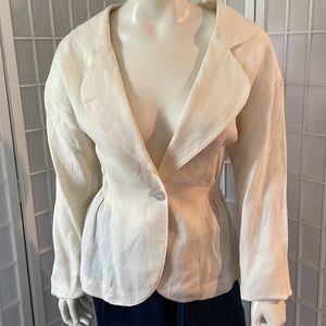 Vintage “linen like” blouson jacket Sz 8